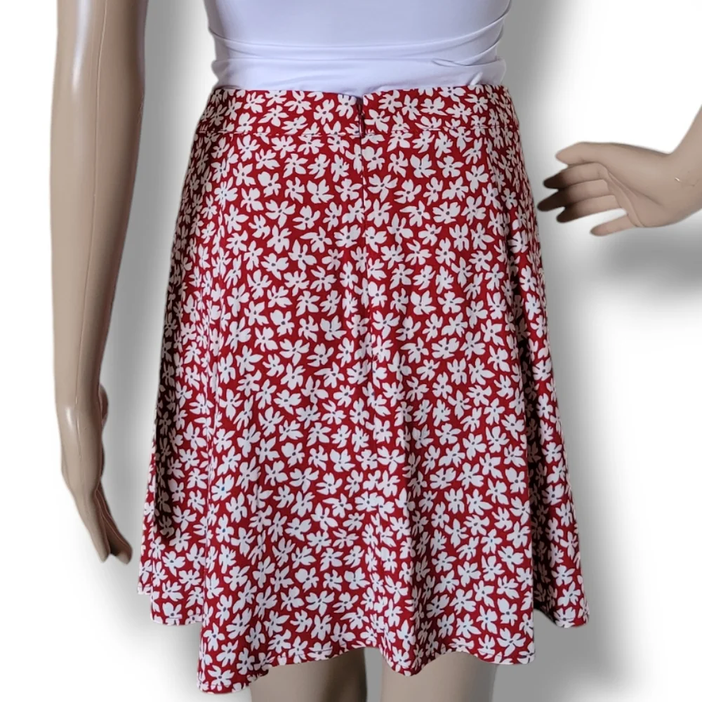 Reformation Red Floral Mini Skirt